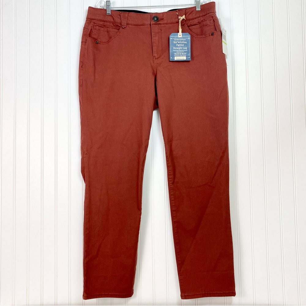 Democracy Ab Solution Straight Leg Pant Women's Size 18 W Slimming Panel.